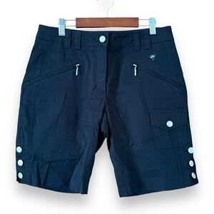 Walter Genuin Black Button Zipper Pockets Golf Shorts Size 6 Sporty Athletic